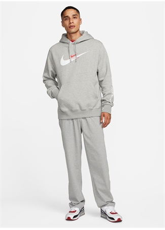 Nike Gri Erkek Geniş Fit Geniş Paça Eşofman Altı FQ4332-063-M NK CLUB KNIT OH PANT