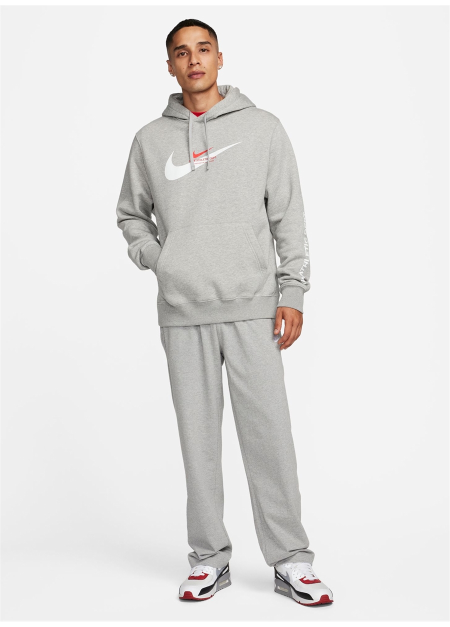 Nike Gri Erkek Geniş Fit Geniş Paça Eşofman Altı FQ4332-063-M NK CLUB KNIT OH PANT