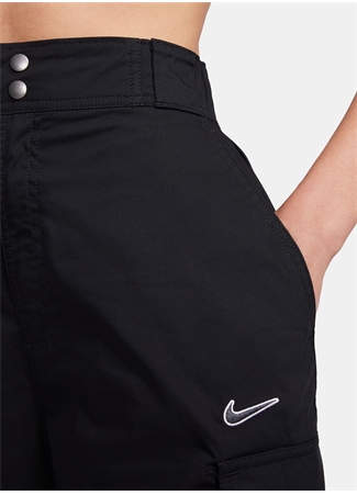 Nike Siyah Kadın Geniş Fit Eşofman Altı FV4969-010-W NSW WVN OS PANT HR SW_3