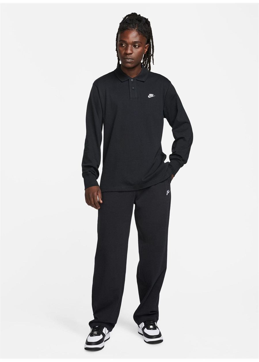 Nike Siyah Geniş Fit Eşofman Altı FQ4332-010-M NK CLUB KNIT OH PANT