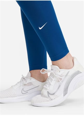 Nike Mavi Lastikli Bel Kadın Tayt DD0252-476-W NK ONE DF MR TGT_2