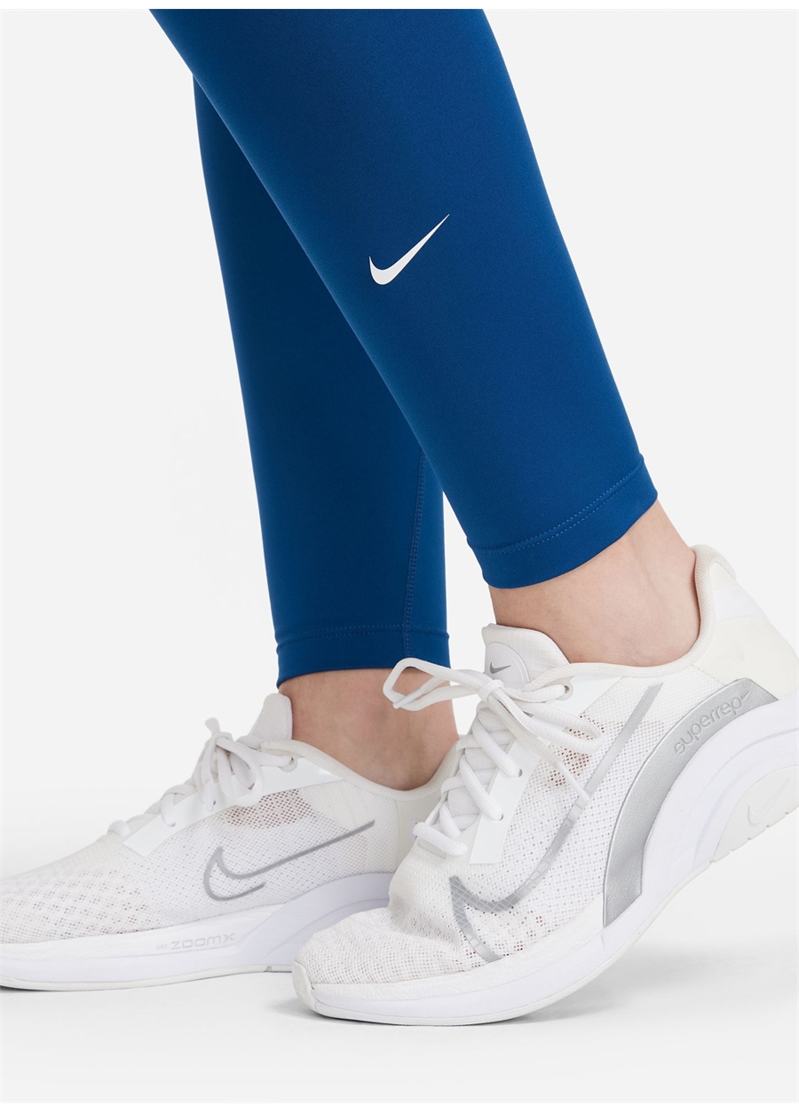 Nike Mavi Lastikli Bel Kadın Tayt DD0252-476-W NK ONE DF MR TGT_2