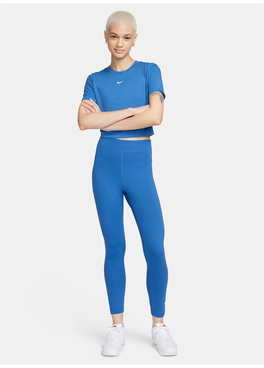 Nike Mavi Kadın Tayt DV7789-402-W NSW NK CLSC HR 7/8 TIG