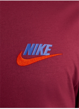 Nike Bordo Bisiklet Yaka T-Shirt FD1257-678-M NSW TEE CLUB+ LBR_3