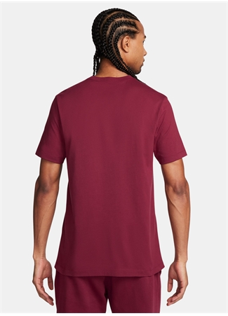 Nike Bordo Bisiklet Yaka T-Shirt FD1257-678-M NSW TEE CLUB+ LBR_4