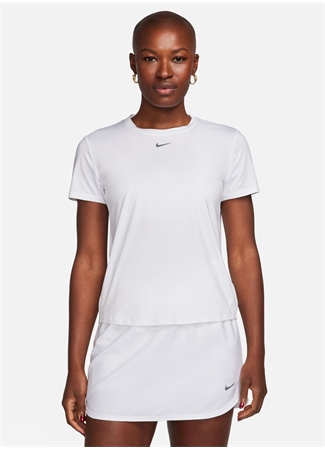 Nike Beyaz Bisiklet Yaka T-Shirt FN2798-100-W NK ONE CLASSIC DF SS T_2