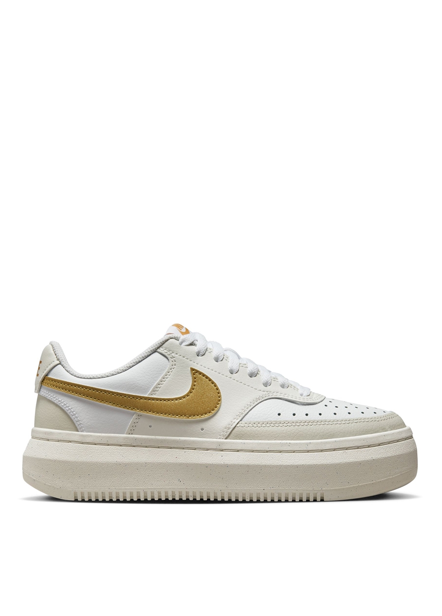 Nike Beyaz - Bej Kadın Lifestyle Ayakkabı DZ5394-100-W NIKE COURT VISION ALTA