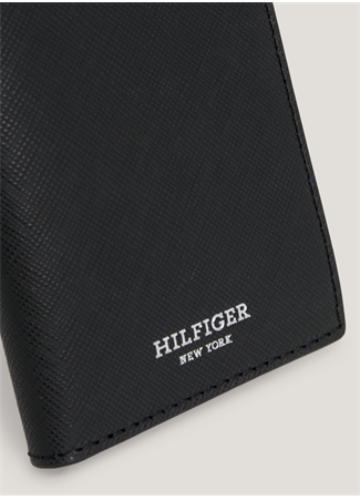 Tommy Hilfiger Siyah Erkek 8X10,6X1,5 Cm Deri Cüzdan TH SAFFIANO BIFOLD & ZIP_3