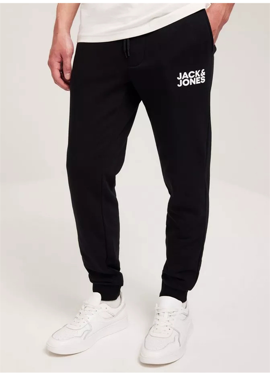 Jack & Jones Lastikli Paça Siyah Erkek Eşofman Altı JPSTGORDON JJNEWSOFT SWEAT PANT NOO_1