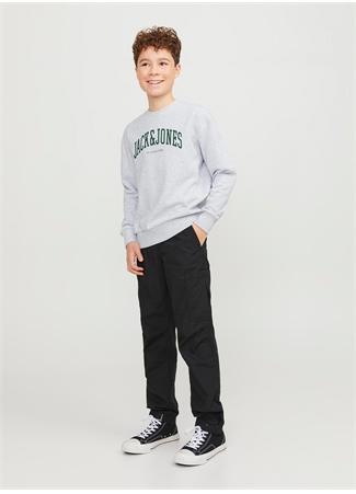 Jack & Jones Baskılı Erkek Çocuk Beyaz Sweatshırt JJEJOSH SWEAT CREW NECK NOOS JNR_3