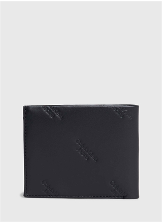 Calvin Klein Siyah Erkek 9X11x1,5 Cm Deri Cüzdan LOGO PRINT BIFOLD ID_1