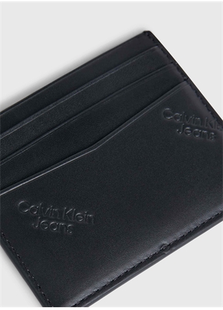 Calvin Klein Siyah Erkek 8X10x0,2 Cm Deri Kartlık LOGO PRINT CARDCASE 6CC_2