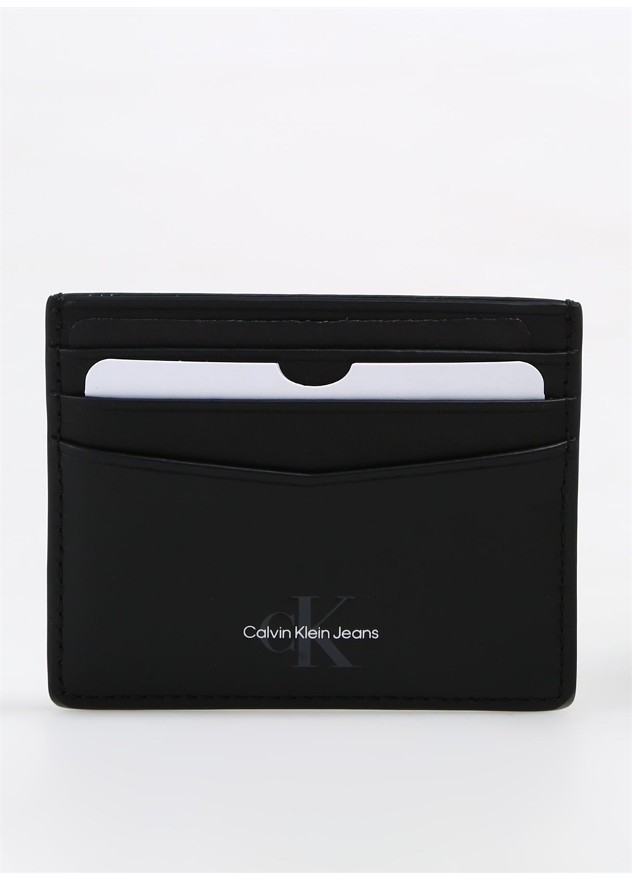 Calvin Klein Siyah Erkek 8X10x0,2 Cm Deri Kartlık MONOGRAM SOFT CARDCASE 6CC_0