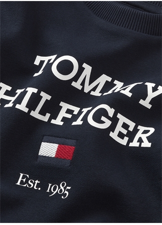 Tommy Hilfiger Baskılı Erkek Lacivert Sweatshırt TH LOGO SWEATSHIRT_1