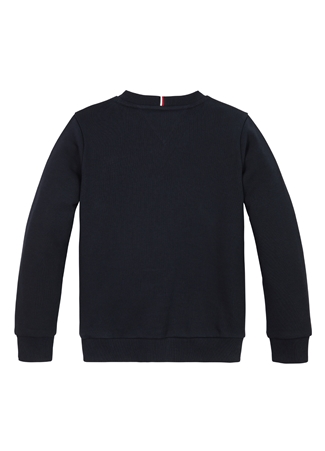 Tommy Hilfiger Baskılı Erkek Lacivert Sweatshırt TH LOGO SWEATSHIRT_2