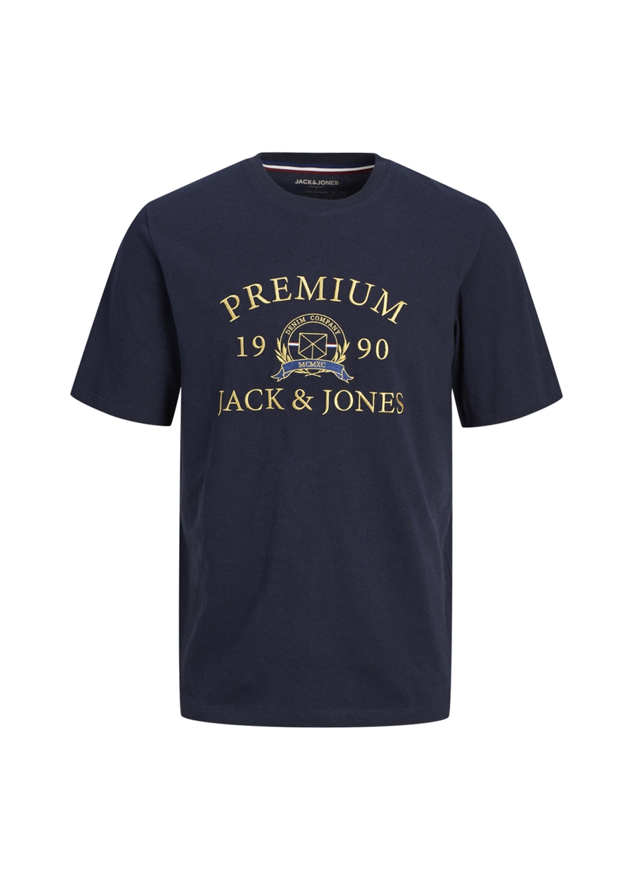 Jack & Jones Baskılı Lacivert Erkek T-Shirt JPRBLUDAVE SS TEE SG JNR