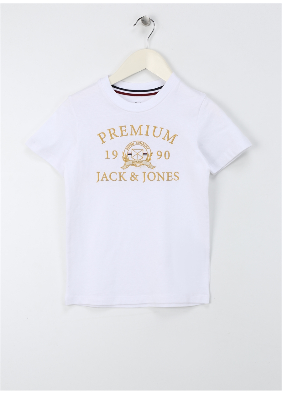 Jack & Jones Baskılı Beyaz Erkek Çocuk T-Shirt JPRBLUDAVE SS TEE SG JNR_0