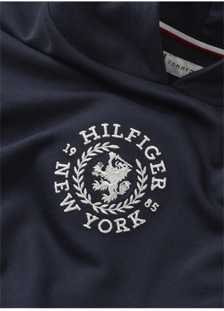 Tommy Hilfiger Düz Kız Çocuk Lacivert Sweatshırt CREST LOGO HOODIE_1