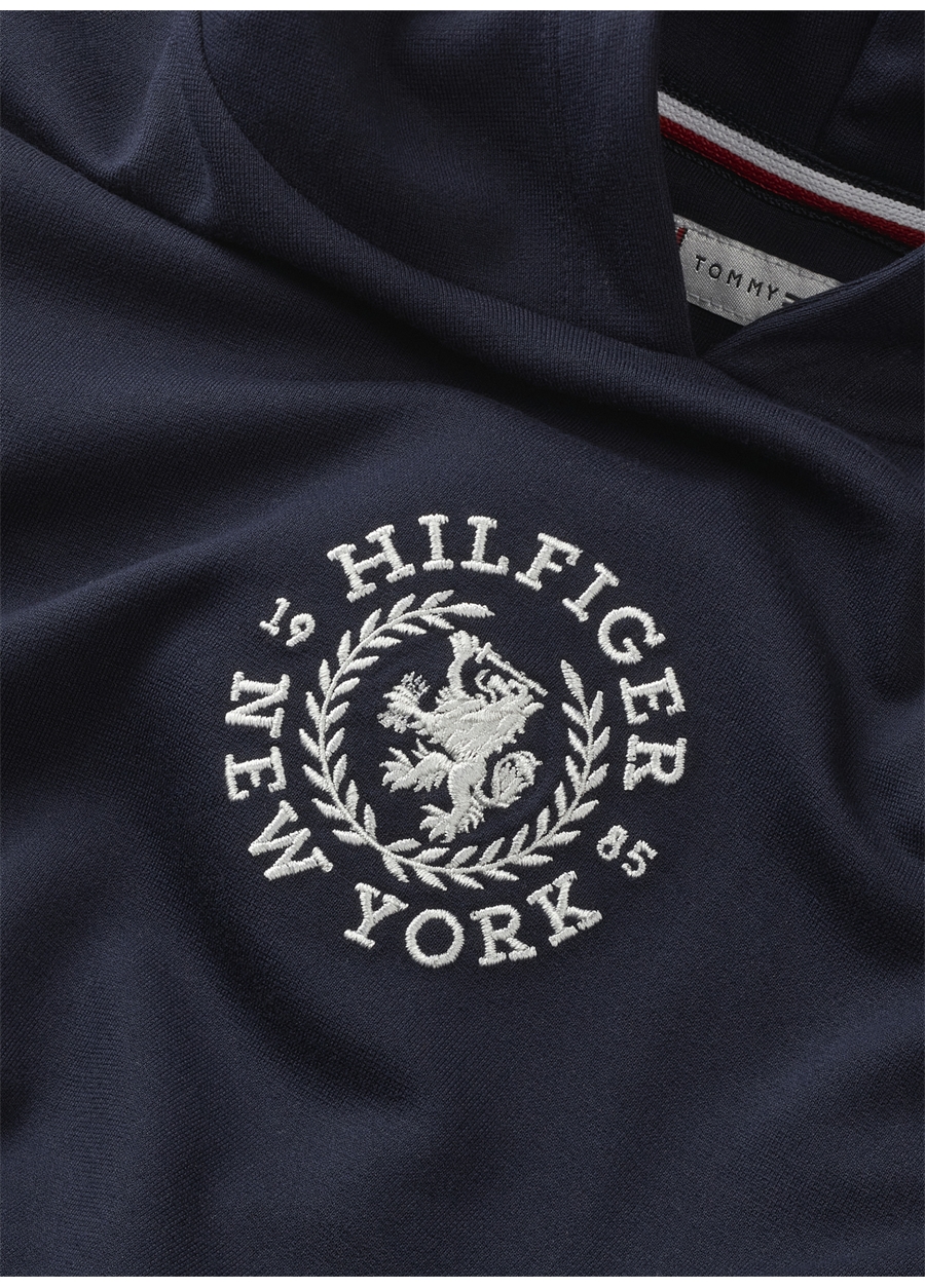 Tommy Hilfiger Düz Kız Çocuk Lacivert Sweatshırt CREST LOGO HOODIE_1