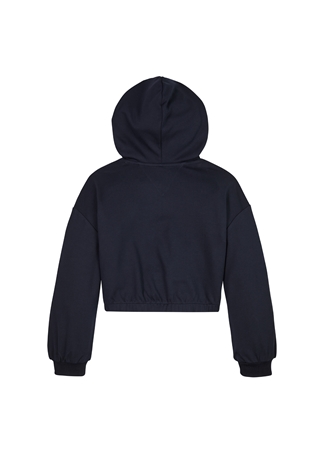 Tommy Hilfiger Düz Kız Çocuk Lacivert Sweatshırt CREST LOGO HOODIE_2