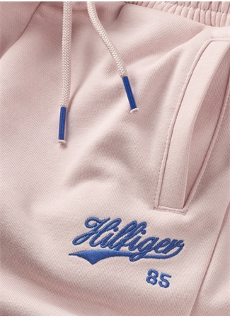 Tommy Hilfiger Geniş Paça Pembe Kız Çocuk Eşofman Altı HILFIGER SCRIPT WIDE SWEATPANT_1