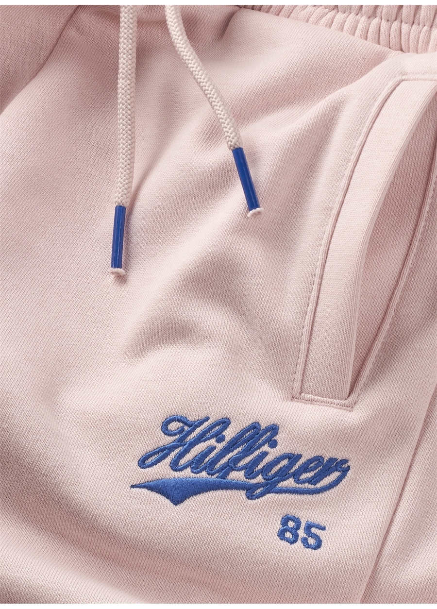 Tommy Hilfiger Geniş Paça Pembe Kız Çocuk Eşofman Altı HILFIGER SCRIPT WIDE SWEATPANT_1