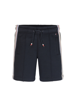 Tommy Hilfiger Lastikli Bel Normal Lacivert Erkek Şort HILFGER TRACK SWEATSHORTS_0