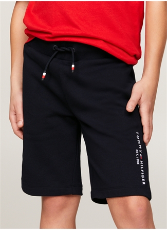 Tommy Hilfiger Lastikli Bel Normal Lacivert Erkek Çocuk Şort ESSENTIAL SWEATSHORTS_1