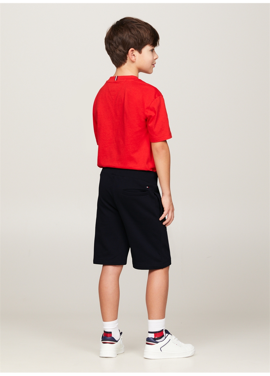 Tommy Hilfiger Lastikli Bel Normal Lacivert Erkek Çocuk Şort ESSENTIAL SWEATSHORTS_3