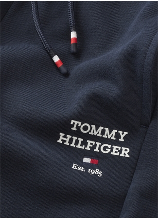 Tommy Hilfiger Lastikli Paça Lacivert Erkek Eşofman Altı TH LOGO SWEATPANTS_1