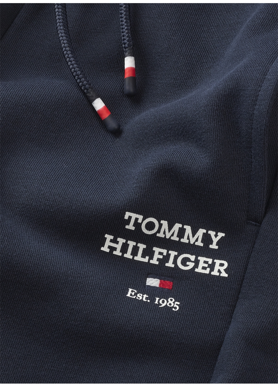 Tommy Hilfiger Lastikli Paça Lacivert Erkek Eşofman Altı TH LOGO SWEATPANTS_1