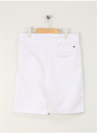 Tommy Hilfiger Lastikli Bel Normal Beyaz Erkek Çocuk Şort FADE HILFIGER SWEATSHORTS_1