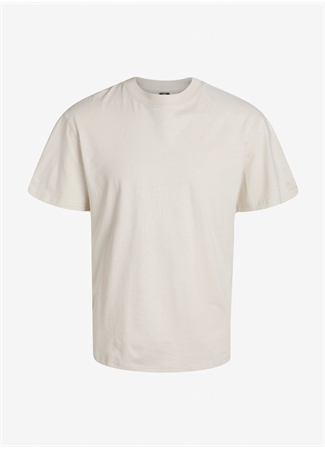 Jack & Jones Yuvarlak Yaka Krem Erkek T-Shirt JCOALTITUDE TEE SS CREW NECK_0