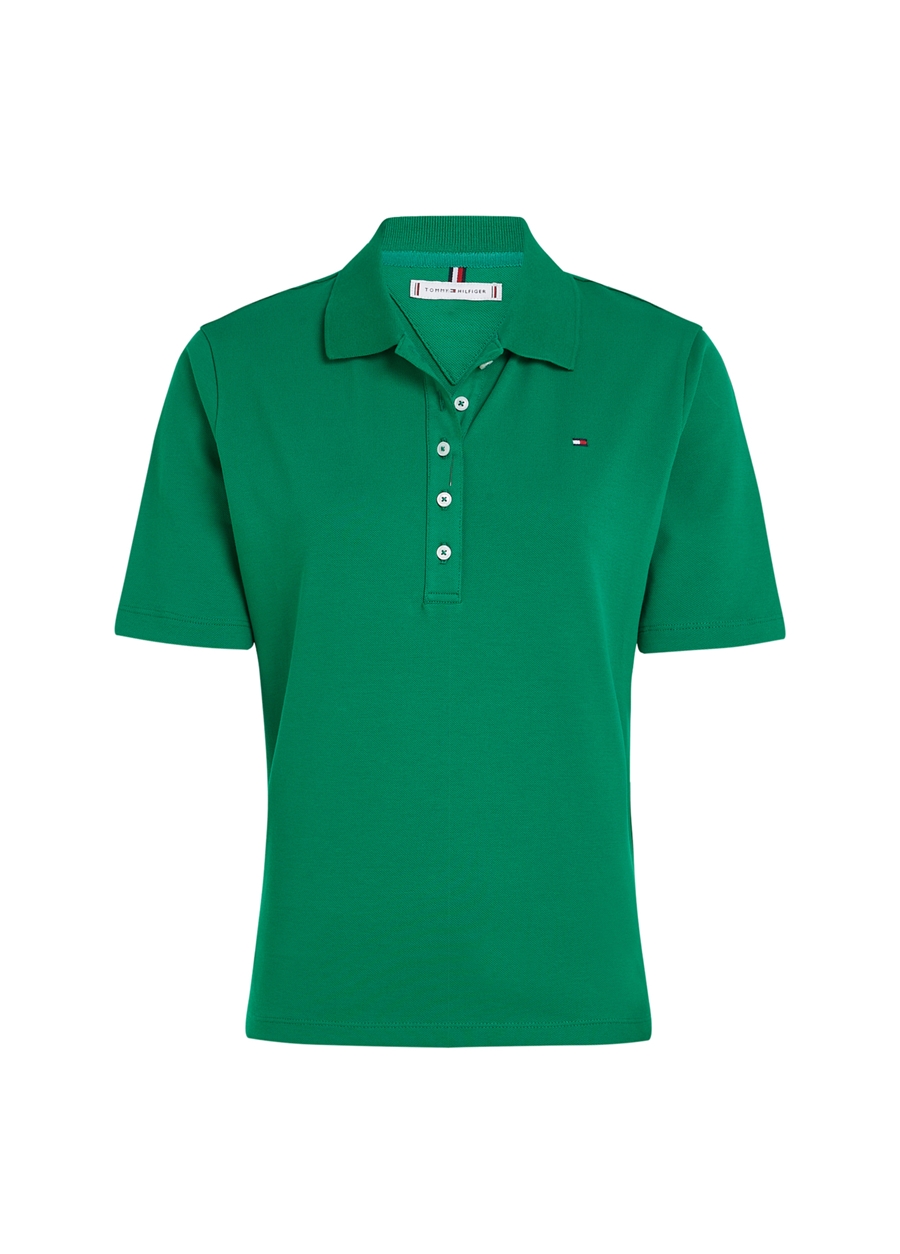 Tommy Hilfiger Yeşil Kadın Polo T-Shirt 1985 REG PIQUE POLO SS