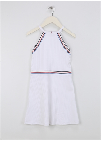 Tommy Hilfiger Düz Beyaz Kadın Kısa Elbise HILFIGER 1985 SPORT DRESS_1