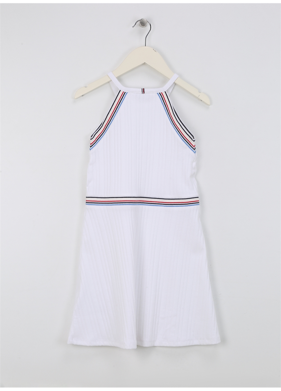 Tommy Hilfiger Düz Beyaz Kadın Kısa Elbise HILFIGER 1985 SPORT DRESS_1