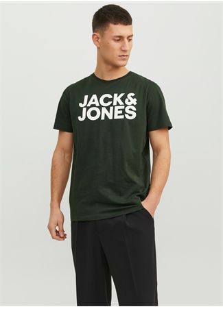 Jack & Jones Yuvarlak Yaka Haki Erkek T-Shirt JJECORP LOGO TEE SS O-NECK NOOS_5