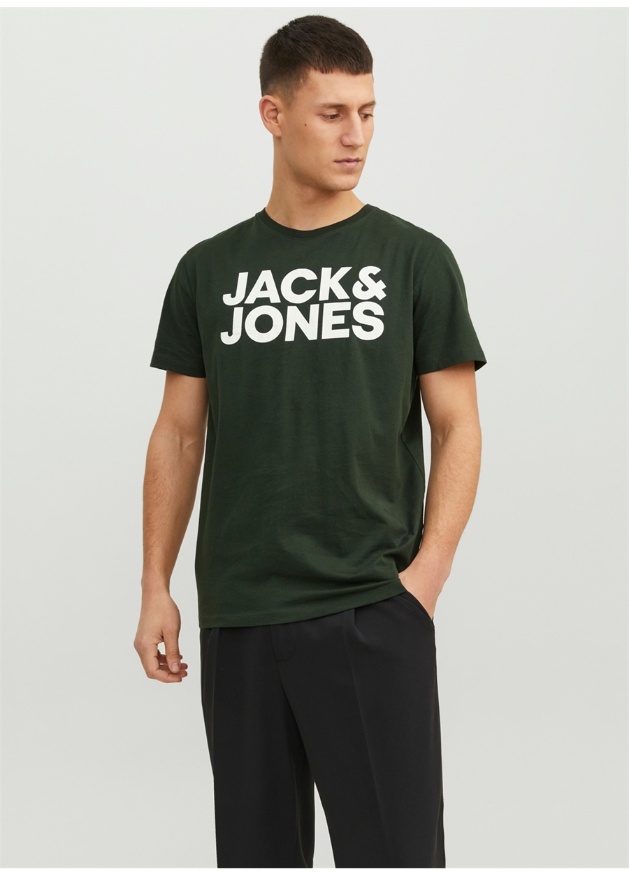 Jack & Jones Yuvarlak Yaka Haki Erkek T-Shirt JJECORP LOGO TEE SS O-NECK NOOS_5