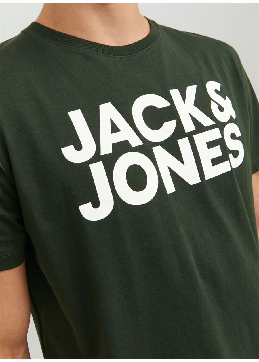 Jack & Jones Yuvarlak Yaka Haki Erkek T-Shirt JJECORP LOGO TEE SS O-NECK NOOS_6