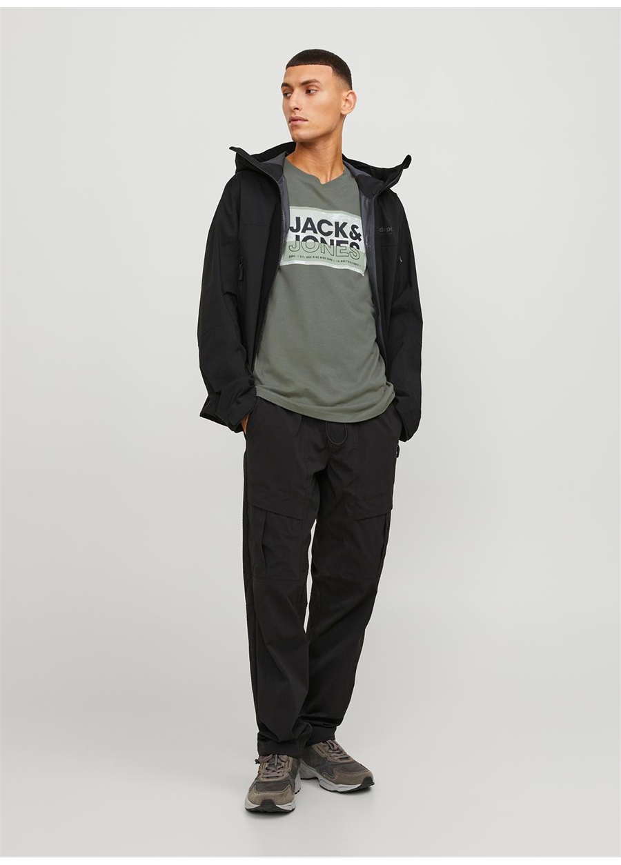 Jack & Jones Yuvarlak Yaka Haki Erkek T-Shirt JCOLOGAN TEE SS CREW NECK SS24 LN_2