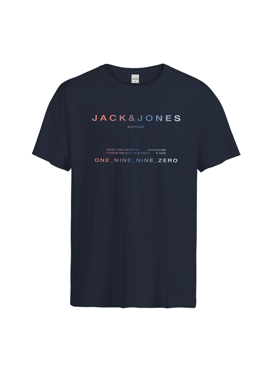 Jack & Jones Yuvarlak Yaka Lacivert Erkek T-Shirt JCORIOT TEE SS CREW NECK FST PLS