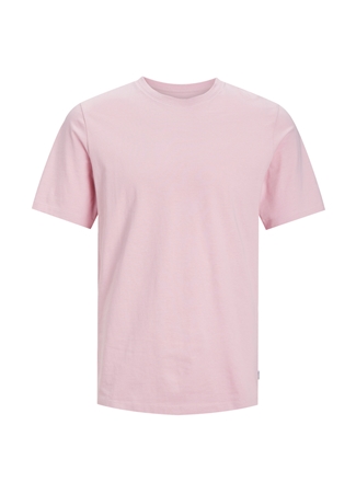 Jack & Jones Yuvarlak Yaka Pembe Erkek T-Shirt JJEORGANIC BASIC TEE SS O-NECK NOOS_5