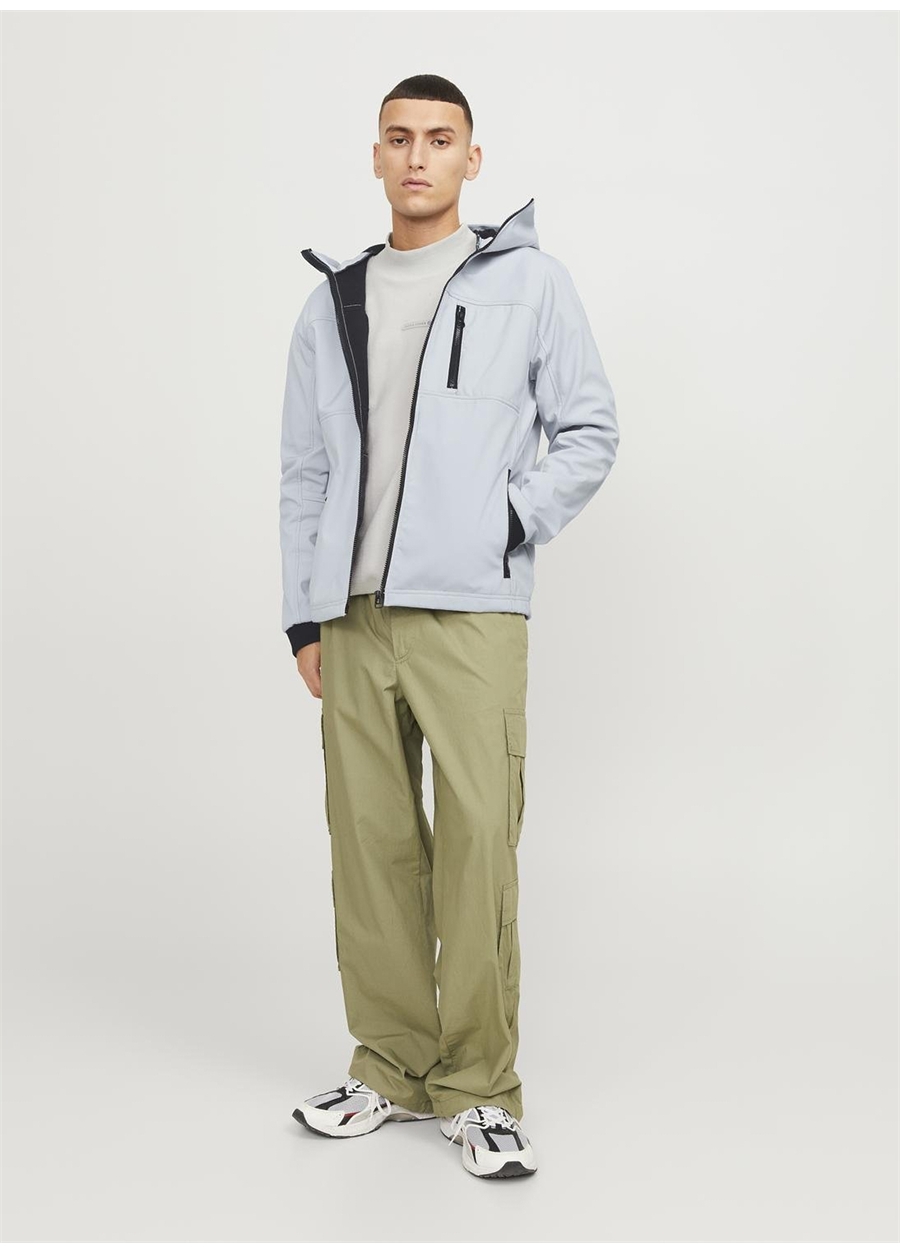 Jack & Jones Gri Erkek Mont JCOPRIME EMBROIDERY SOFTSHELL_1