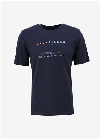 Jack & Jones Yuvarlak Yaka Lacivert Erkek T-Shirt JCORIOT TEE SS CREW NECK FST_0