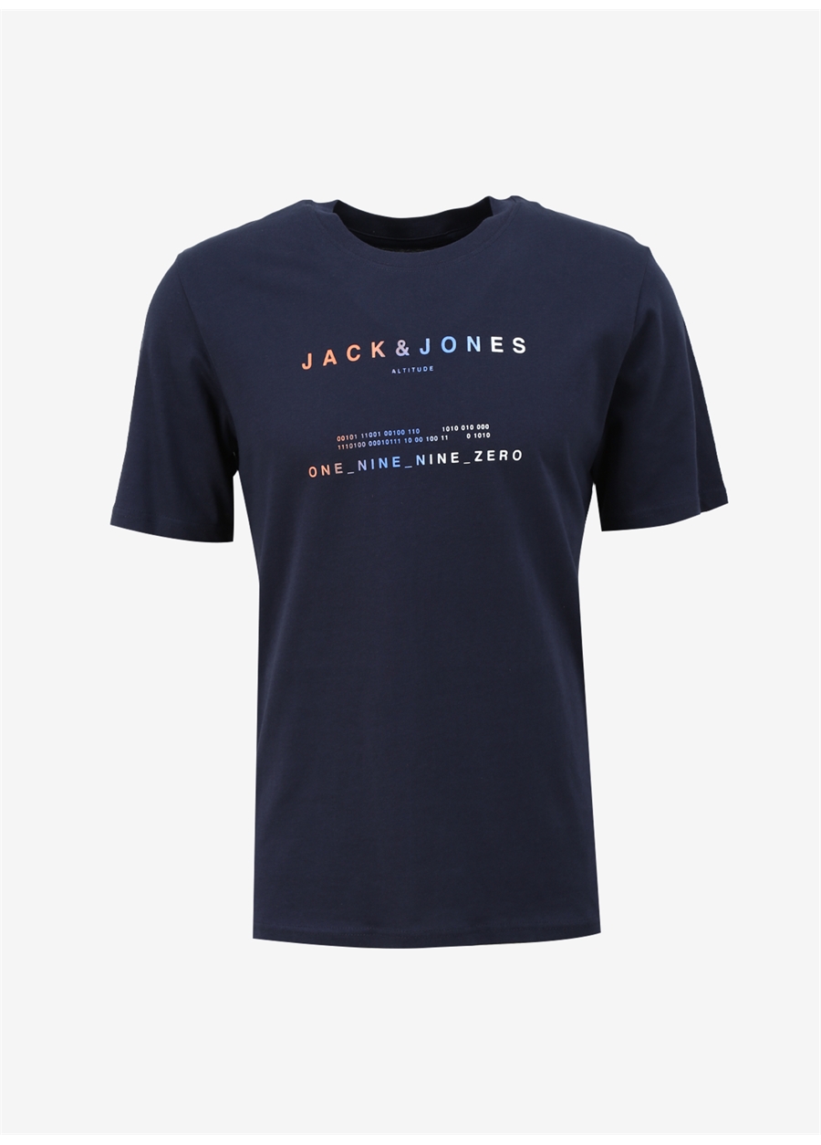 Jack & Jones Yuvarlak Yaka Lacivert Erkek T-Shirt JCORIOT TEE SS CREW NECK FST