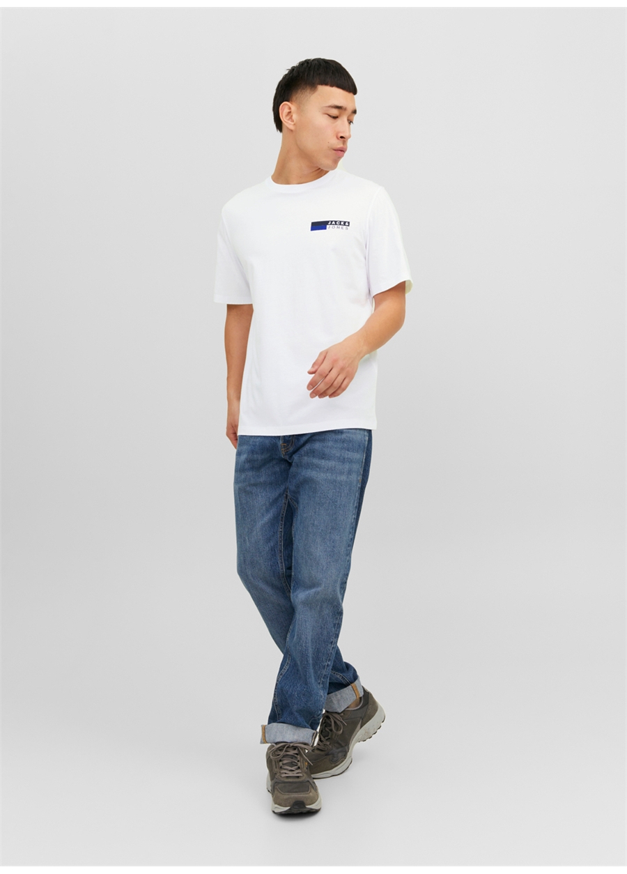 Jack & Jones Yuvarlak Yaka Beyaz Erkek T-Shirt JJECORP LOGO TEE PLAY SS O-NECK NOO_4