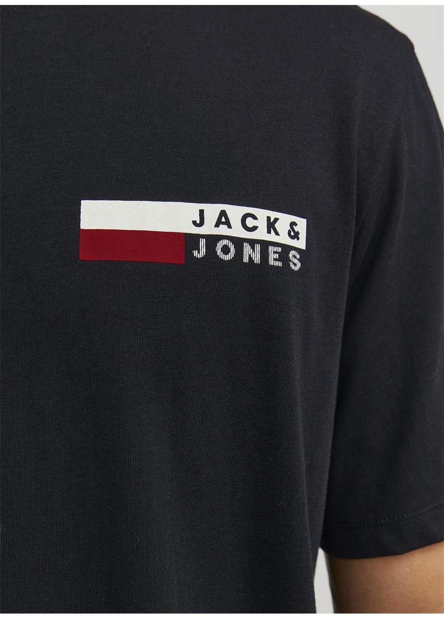 Jack & Jones Yuvarlak Yaka Siyah Erkek T-Shirt JJECORP LOGO TEE PLAY SS O-NECK NOO_10