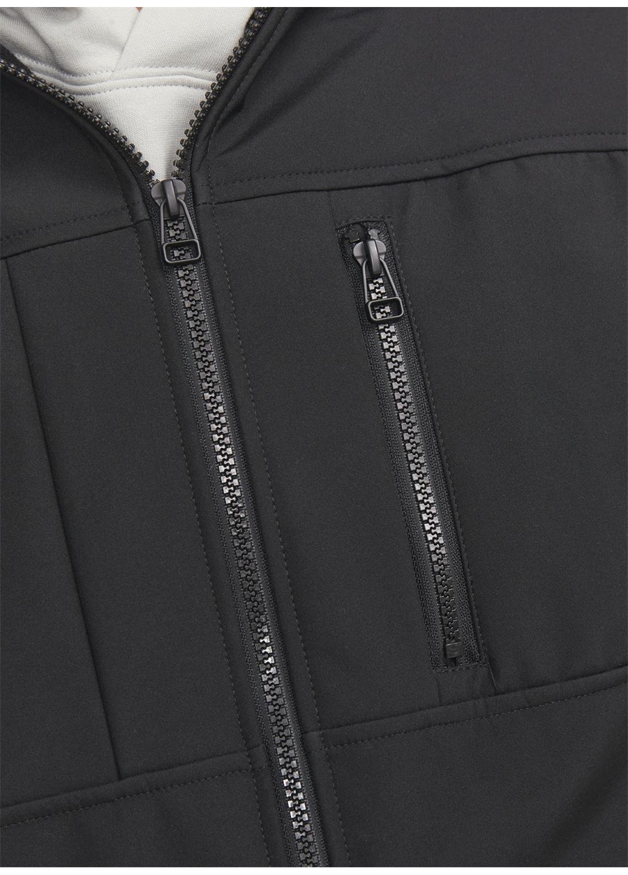 Jack & Jones Siyah Erkek Mont JCOPRIME EMBROIDERY SOFTSHELL_4