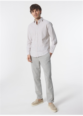 Jack & Jones Slim Fit Krem Erkek Gömlek JJELINEN BLEND SHIRT LS SN_2