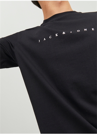 Jack & Jones Yuvarlak Yaka Siyah Erkek T-Shirt JJESTAR JJ TEE SS NOOS_4